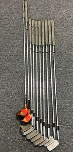 Vintage PowerBilt HB Levelume 3-S + 3&5 Wood RH Grip Steel Shaft Set 10 Piece - Picture 1 of 12
