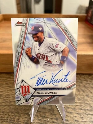 2022 Topps Finest Baseball Torii Hunter Finest Moments Autograph Refractor - Image 1 of 2