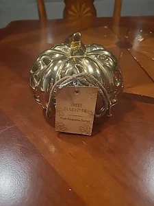 Zucca Perline Profumate Tono Oro Interno Ceramica Porcellana Arredamento Casa  - Foto 1 di 6