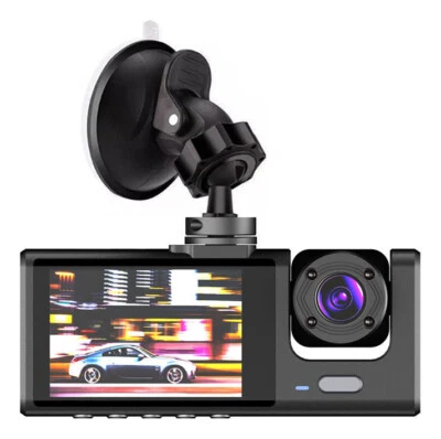 2-inch screen driving recorder HD 1080P three-lens surveillance night vision DVR - Image 1 of 4