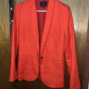J. Blazer Crew Parke Talla 8 pulgadas Lino Elástico Brillante Puesta de Sol Rojo Naranja H9710 - Imagen 1 de 6