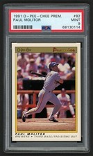 1991 O-PEE CHEE PREMIER PAUL MOLITOR #82 MILWAUKEE BREWERS HOF PSA 9 MINT