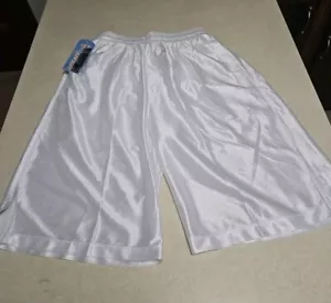 Vintage Raw Blue Basketball Shorts Mens XL All White Pockets - Picture 1 of 6