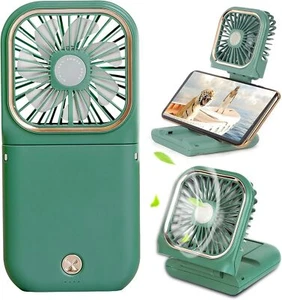 Mini Hand-held Fan, Portable Folding Desk Fan Cooler Cooling USB Rechargeable UK - Picture 1 of 34