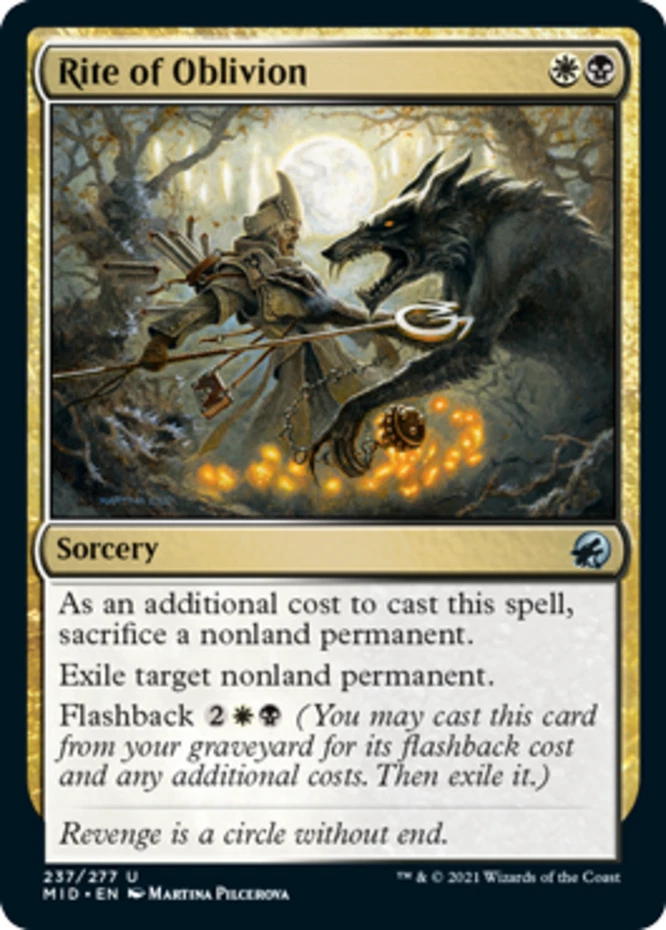 Innistrad: Midnight Hunt - Rite of Oblivion - Foil - Image 1 of 1