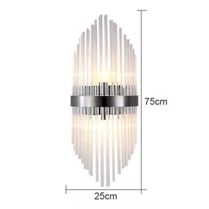 Wall Light Luxury Glass Rod Crystal Wall Lamp Bedroom Living Room Led Lighting - Picture 1 of 27