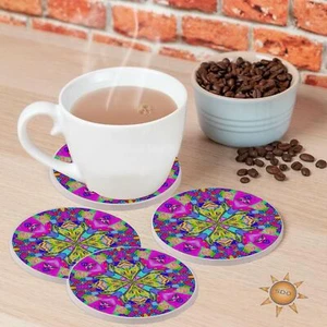 Juego de regalo Happy Land Drink Coaster piedra arenisca natural - Imagen 1 de 2