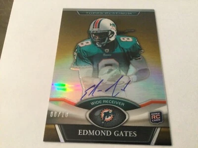 Edmond Gates 2011 Topps Platinum Gold Refractor RC Auto /10 - Image 1 of 3