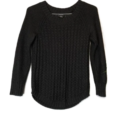 Suéter de mezclilla Calvin Klein para mujer talla S pequeño negro suave cuello redondo básico preppy Foto 1 de 4