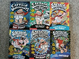 Captain Underpants Taschenbücher, Dav Pilkey, 6 Stück - Bild 1 von 10