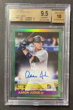 2018 DONRUSS AARON JUDGE 1984 RETRO SIGNATURES GREEN 4/5 BGS 9.5 10 AUTO