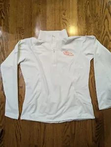 She Kayaks 1/4 Zip White Pullover - Embroidery - Medium - Made in USA - Picture 1 of 6