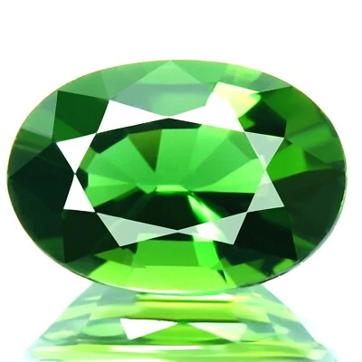 Хром турмалин 1,16 карата IF-безупречный натуральный лучший 5A + хром зеленый идеальный овальный - Изображение 1 из 4