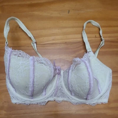 DKNY кружева на косточках размер 34C зеленый и фиолетовый ленты женщин Demi бюстгальтер - Изображение 1 из 4