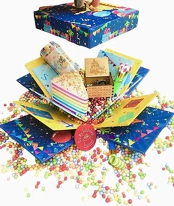 Birthday surprise Cake Explosion Box with Surprise Music Gift Box - Picture 1 of 4