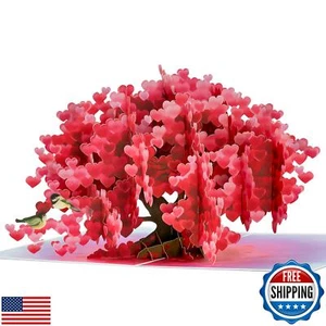 POPWOW Heart Tree Pop Up Card, Love 3D Popup Greeting Cards, Gifts for Birthd - Afbeelding 1 van 5