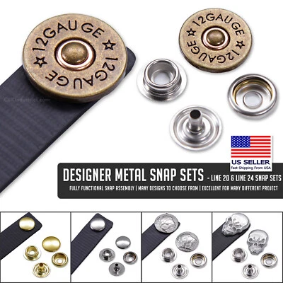 HOLSTERSMITH.COM Line 20 & Line 24 Metal Snap Sets for Leather, Holsters, Sheaths, Pouches, ETC.