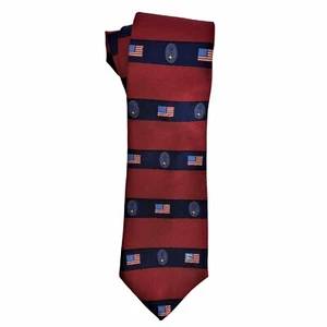 Ralph Lauren Americana Silk Necktie Preppy Old Money Flag Anchor Designer 56” - Picture 1 of 6