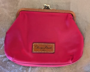 Dooney & Bourke Red / Tan Coin Purse Exc Condition - Picture 1 of 6