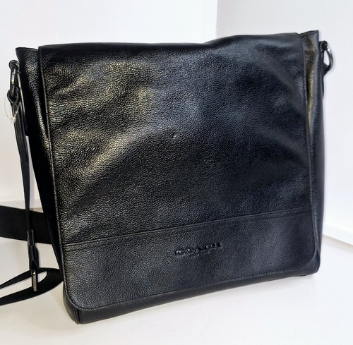 Rara borsa Coach Houston Map originale vintage in pelle firmata nera nuova