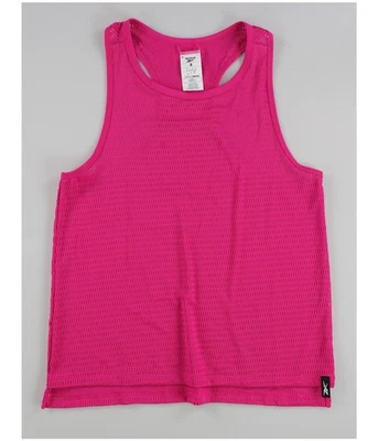 Camiseta sin mangas Reebok Tech Style perforada espalda deportiva para mujer, rosa, pequeña Foto 1 de 2