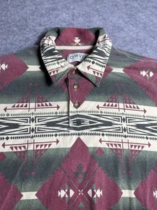 Vintage Men's Orvis Aztec Southwest Polo Shirt Size Medium Multi Color - Picture 1 of 5