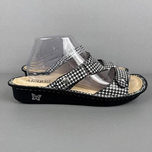 Alegria Venice Sandals Leather Slip On Houndstooth Womens 41 US 10.5/11 VEN-505 - Picture 1 of 9