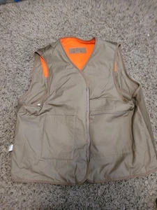 NWT Cabela's Vest Men's 2XL Khaki Gear Tan/Blaze Hunting Utility Outdoor Gear - Picture 1 of 6