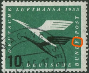 Bund 206 I error de placa sellado RFA Michel 190,00 € usado - Imagen 1 de 5