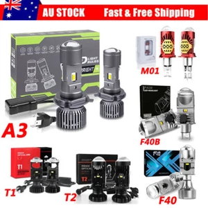 RHD H4 9003 Mini Bi-LED Projector Lens Globe Bulbs Hi/Lo Beam Headlight Retrofit - Picture 1 of 65