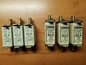 6 Stck. NH 00-Sicherungen 63 A / 80 A - Bild 1 von 1