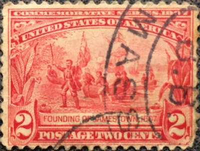 Scott #329 US 1907 2 Cents Jameston Exposition Postage Stamp - Image 1 of 2