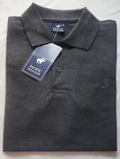 Men's M Pacific Polo Club Pique Birdseye Stitch Golf Shirt Embroidered Pony