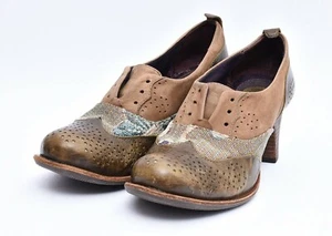 Morenatom Steampunk Leather Oxford Style Heels Womens Shoes Sz 38 7.5 - Picture 1 of 8