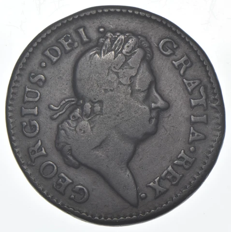 1722 1/2p Woods Hibernia Colonial Copper Coin *8410 Cover