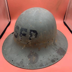 Original WW2 British Civil Defence Home Front Zuckerman Civilian Helmet SFP - Picture 1 of 13