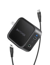 RAVPower PD3.0 65W GaN Tech 2-Port USB C Fast Charger - Black