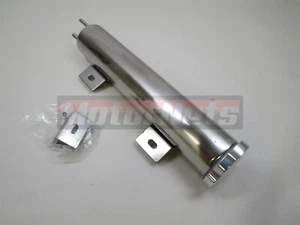 2"x10" Stainless Radiator Coolant Overflow Tank 1 pint Reservoir Hot Street Rod - Bild 1 von 3