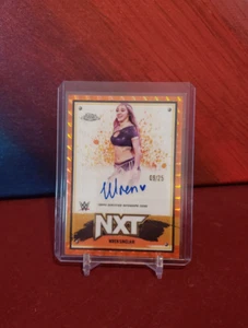 Wren Sinclair Auto /25 Orange Geometric Refractor 2025 Topps Chrome WWE NXT - Picture 1 of 5