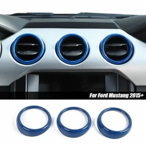 Blue Interior Air Conditioner Vent Outlet Cover Trim Bezel for Ford Mustang 15+ - Picture 1 of 8