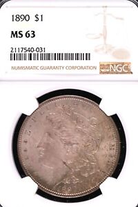 1890-P Morgan Silver Dollar NGC MS-63 #0-031