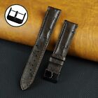Brown Leather Watch Band Replacement Ostrich Watch Strap Premium Gift For Men