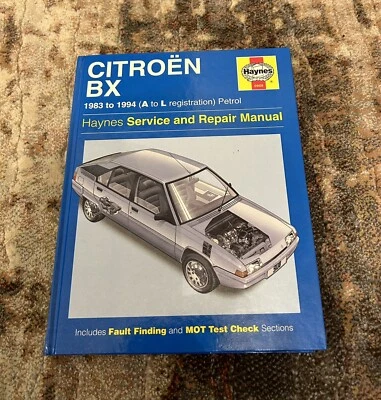 Vintage Haynes Owner Workshop Manual Citreon BX Petrol 1983-1994 vgc - Image 1 of 4