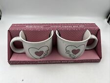 Sheffield Home Ceramic Boxed 20oz Heart besties Double Camper Mug Set AA01B51001