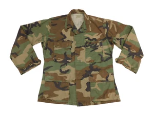 BDU Combat Coat Small Short US Military Woodland Camo Navy Army Uniform 1990 - Picture 1 of 9
