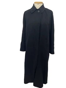 S3# Burberry London Black trench coat size 34 US 100% Cashmere  made in Italy  - Picture 1 of 5