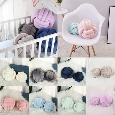 Knot Ball Pillow Cushions Soft Throw Stuffed Pillow Children Room Decoration - Image 1 of 4