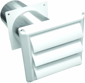 Lambro White 4-Inch Plastic Louvered Vent (267W) - Picture 1 of 12