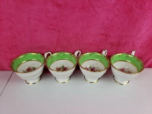 Tazas de té de porcelana floral verde Ridgway  - Imagen 1 de 11