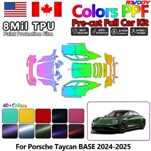 Color Precut PPF Paint Protection Film For Porsche Taycan BASE 2024-2025 - Picture 1 of 17